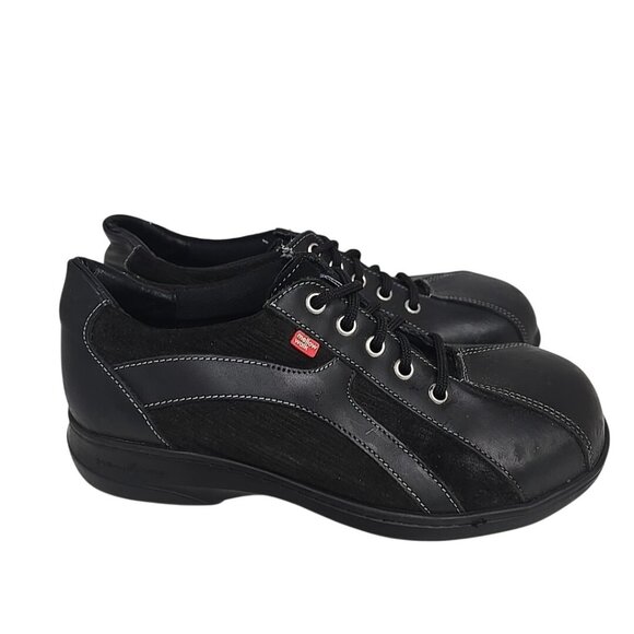 Mellow Walk Women's Daisy Steel Toe Lace Up Work Shoes 420092 Black Size 7M - Picture 2 of 9